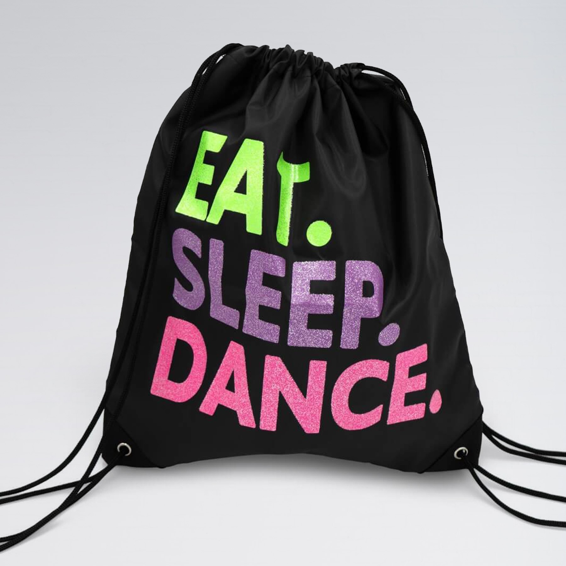 Capezio Eat.Sleep.Dance Drawstring Bag Black One Size