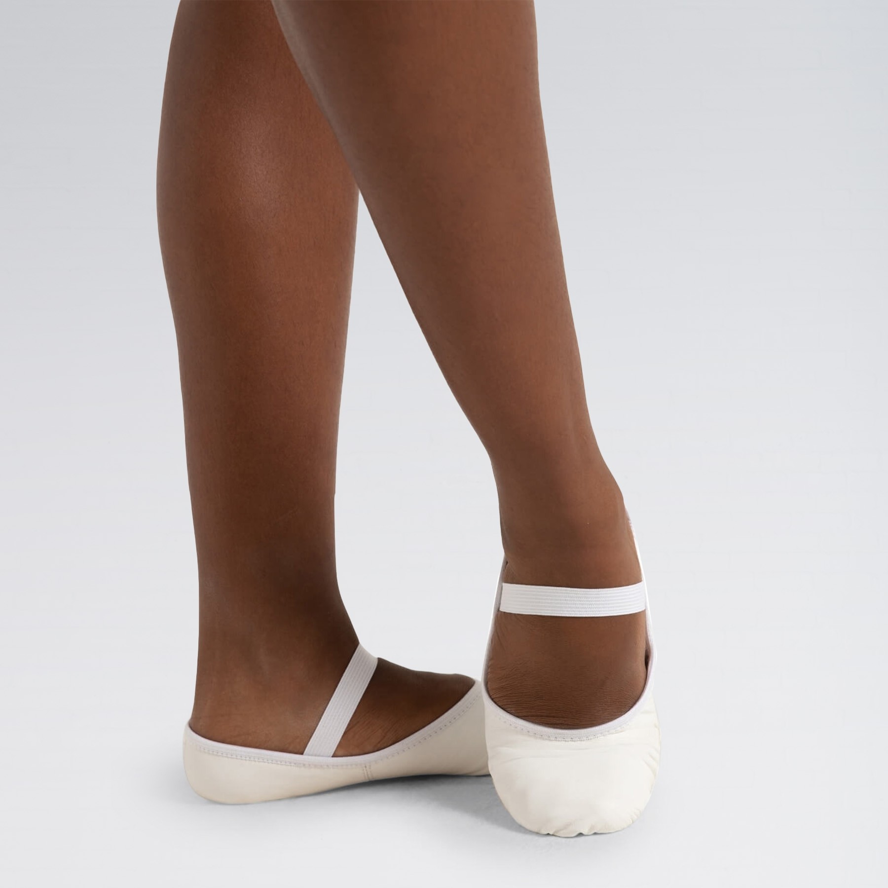 Capezio Luna Full Sole Leather Ballet Shoes (White)
