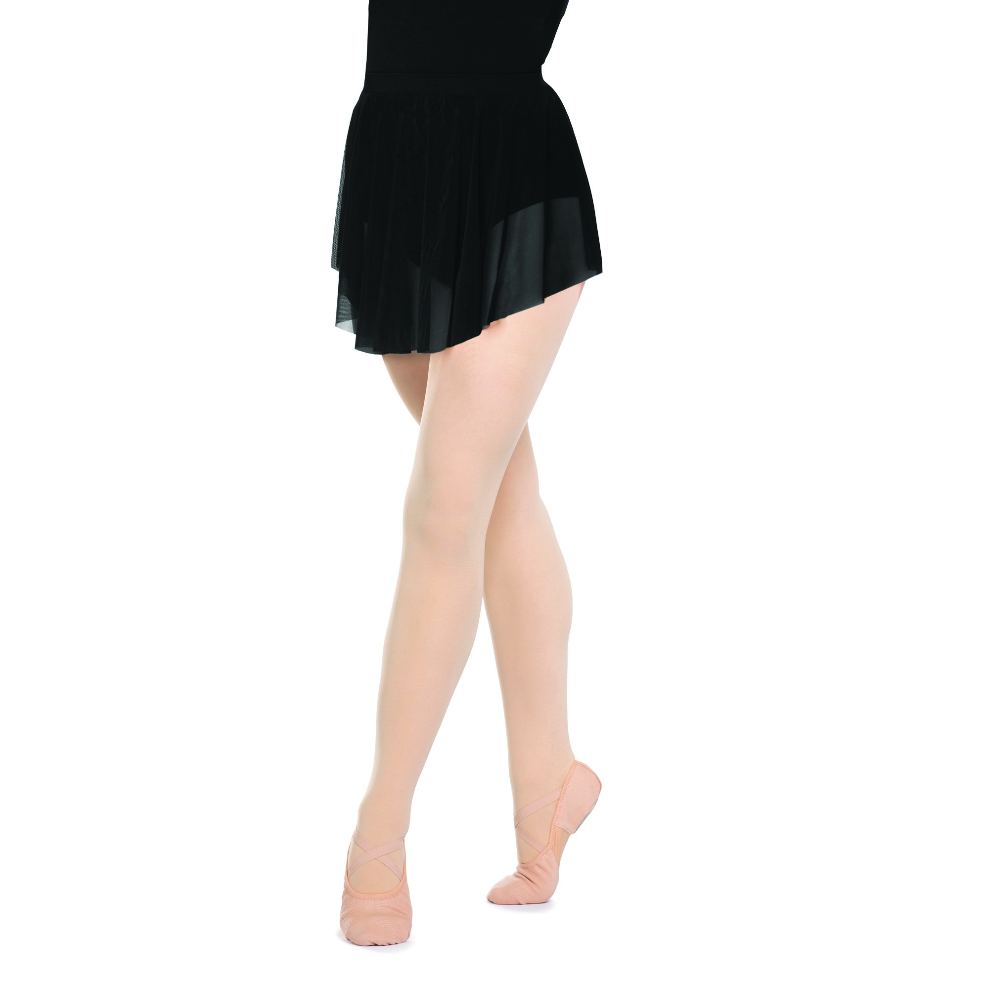 1st Position Pull-On Mesh Skirt (Black)