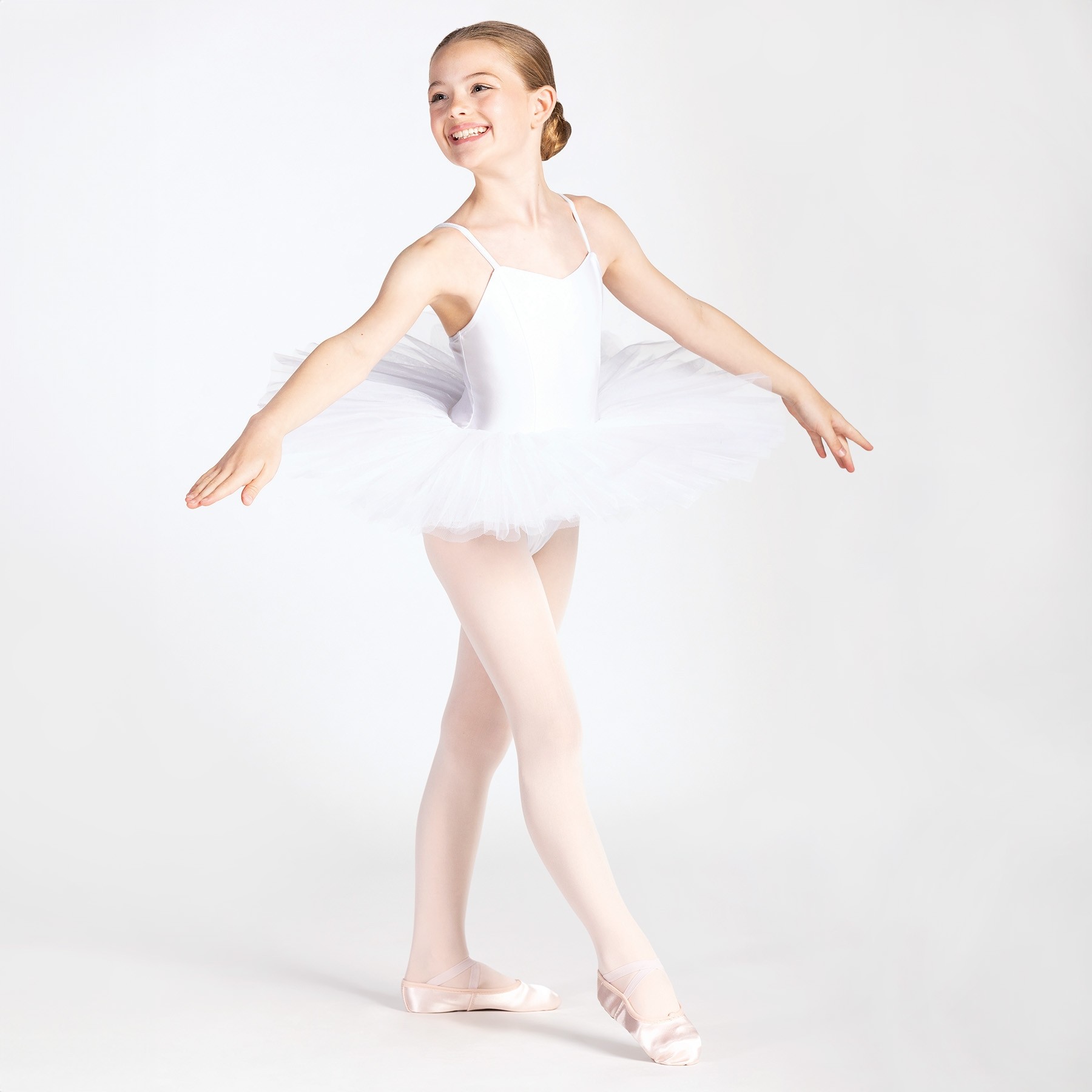 1st Position 8-Layer 3 Panelled Tutu (White)