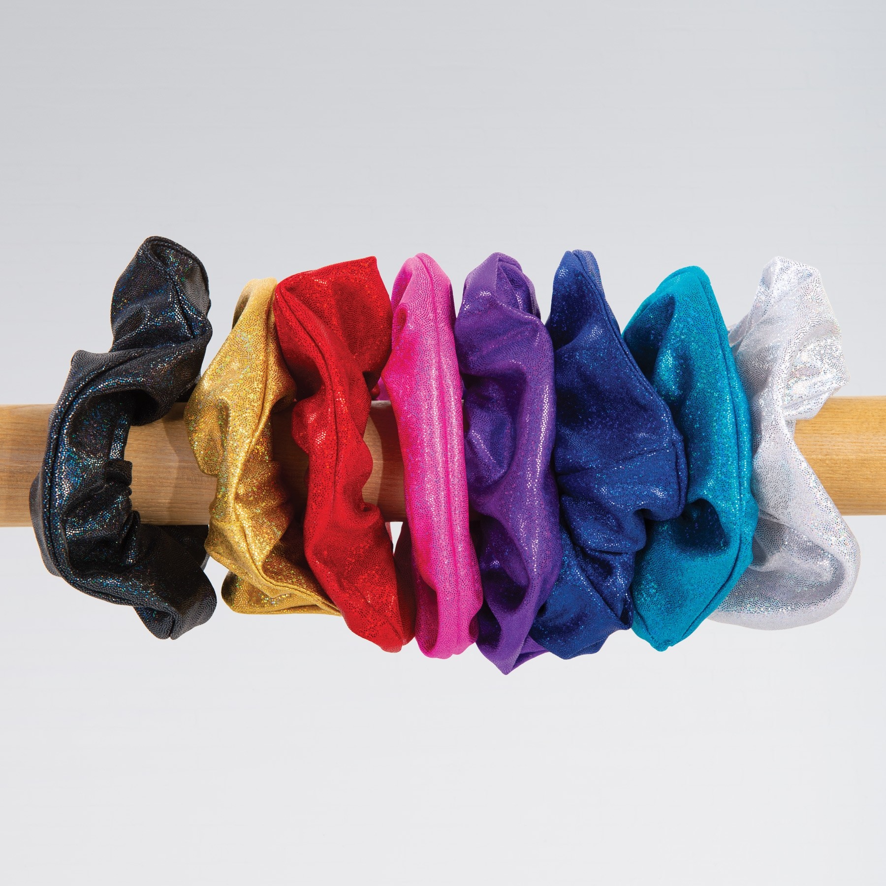 1st Position Hologram Shine Hair Scrunchie Silver