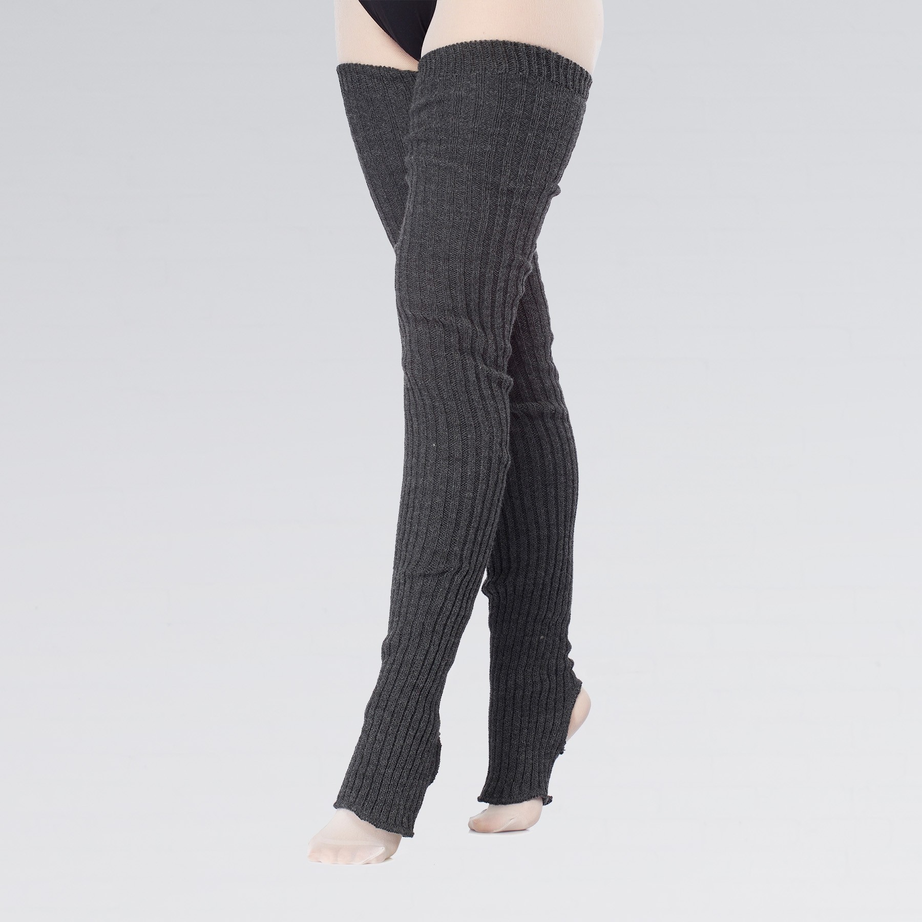 Intermezzo Lange gestrickte Stulpen mit Steg (Dark Grey)
