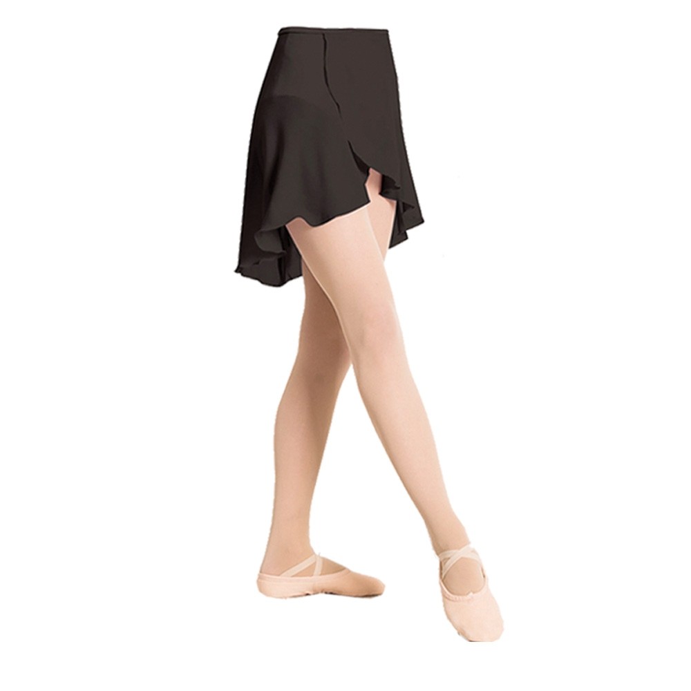 1st Position Chiffon Wrap Skirt Black Adult One Size