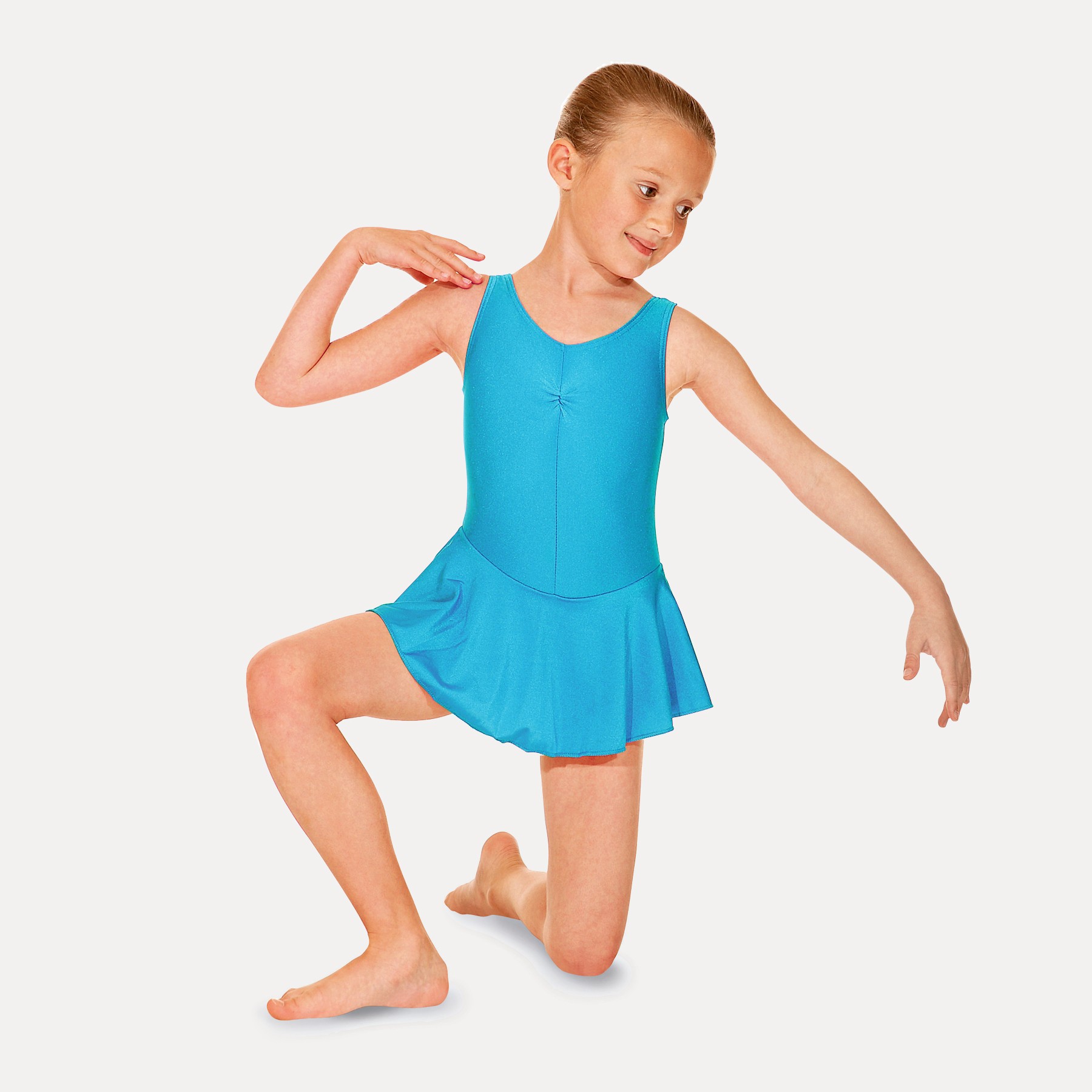 Roch Valley Sleeveless Skirted Leotard (Kingfisher)