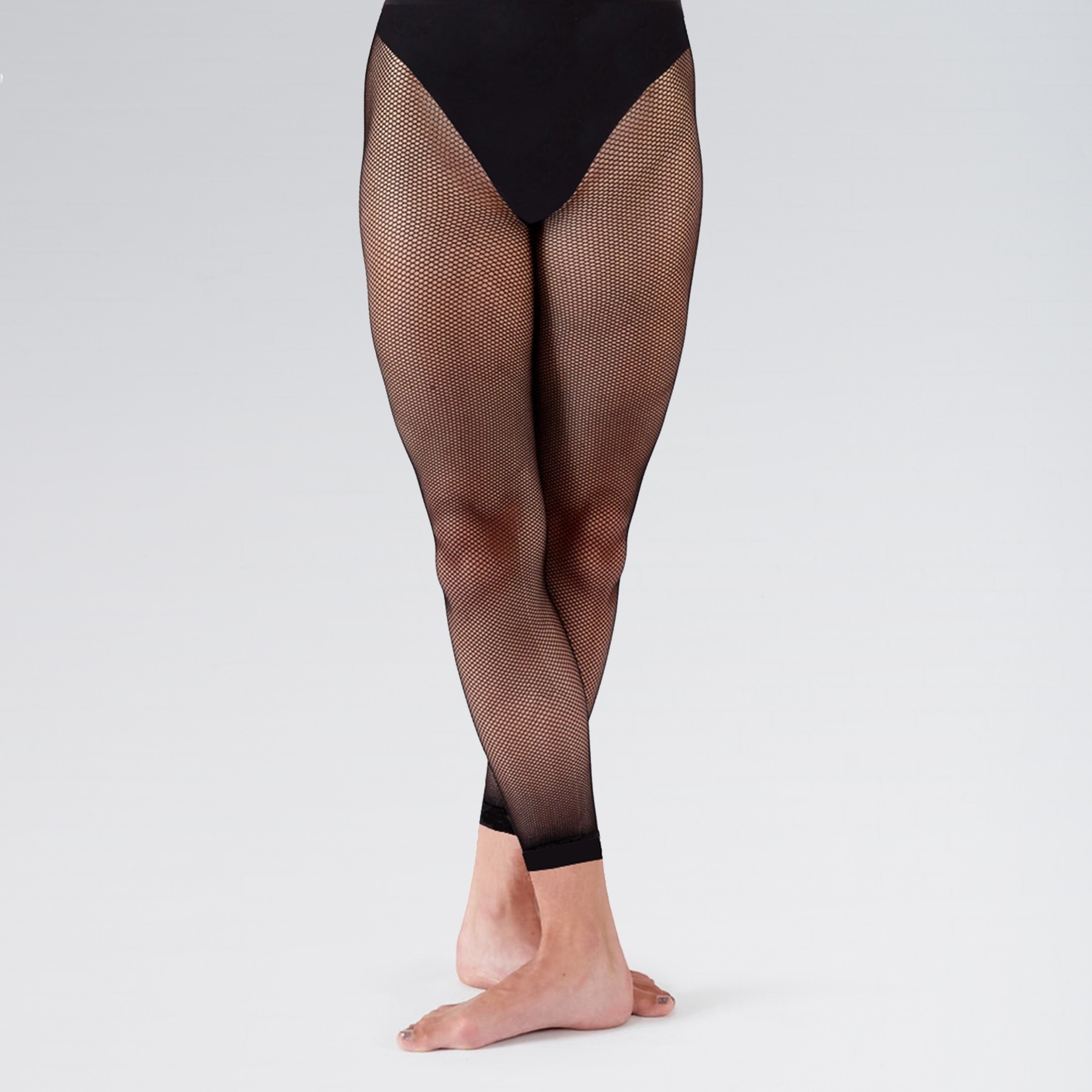 Silky Dance Fishnet Footless Tights (Black)