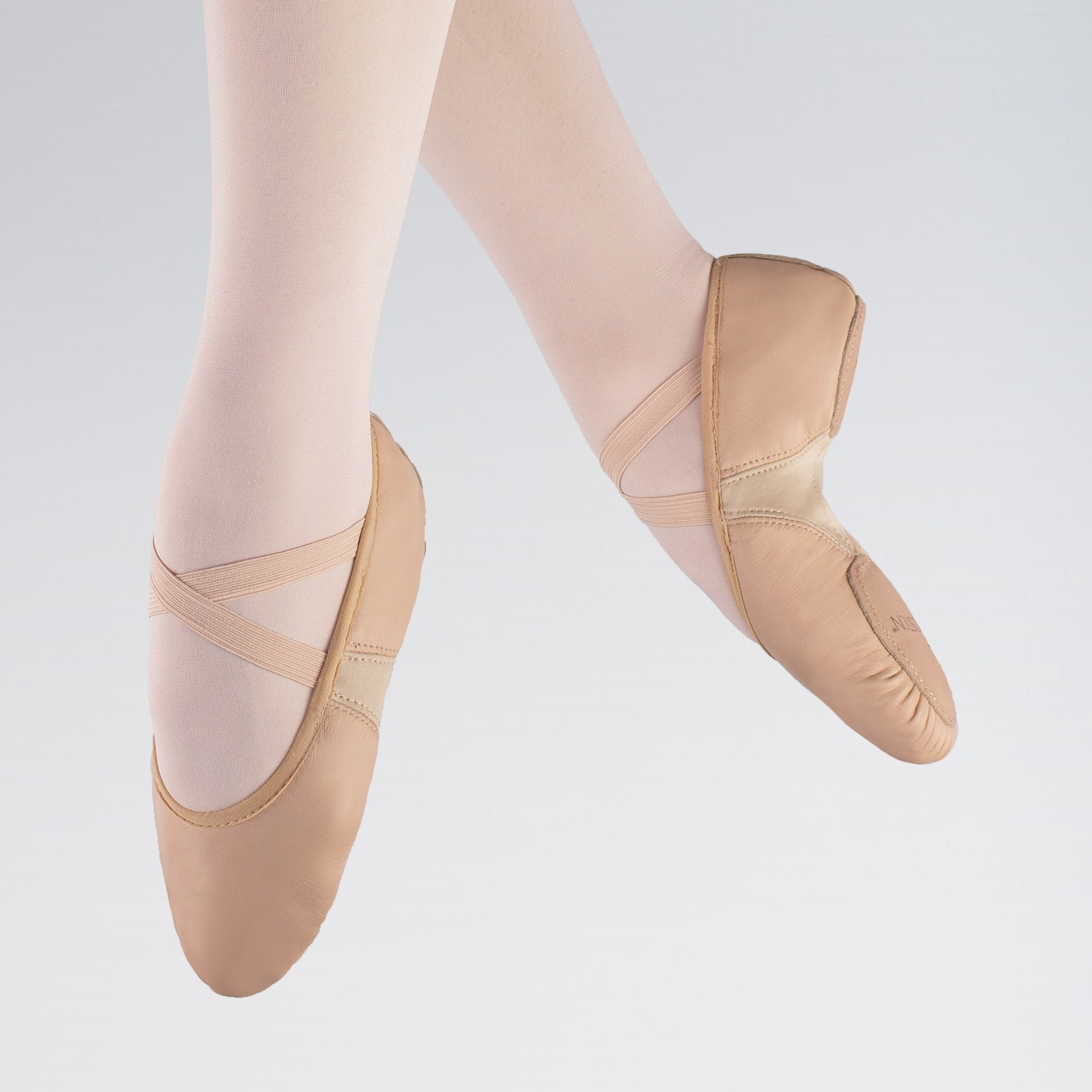 1st Position Demi-pointes Souple en Cuir Rose