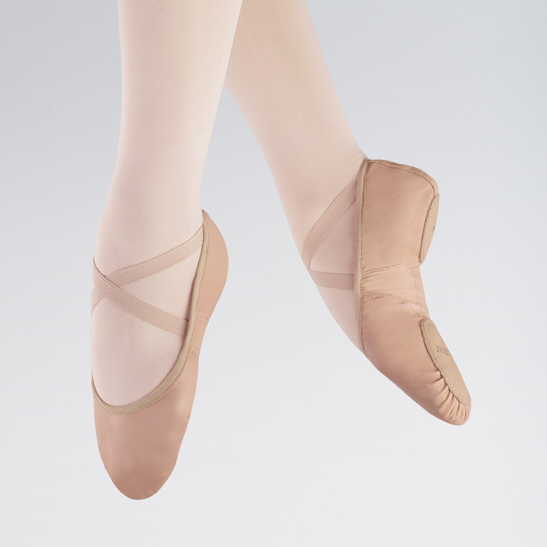 1st Position Stretch Leather Split Sole Ballet Shoe Caroline Dean