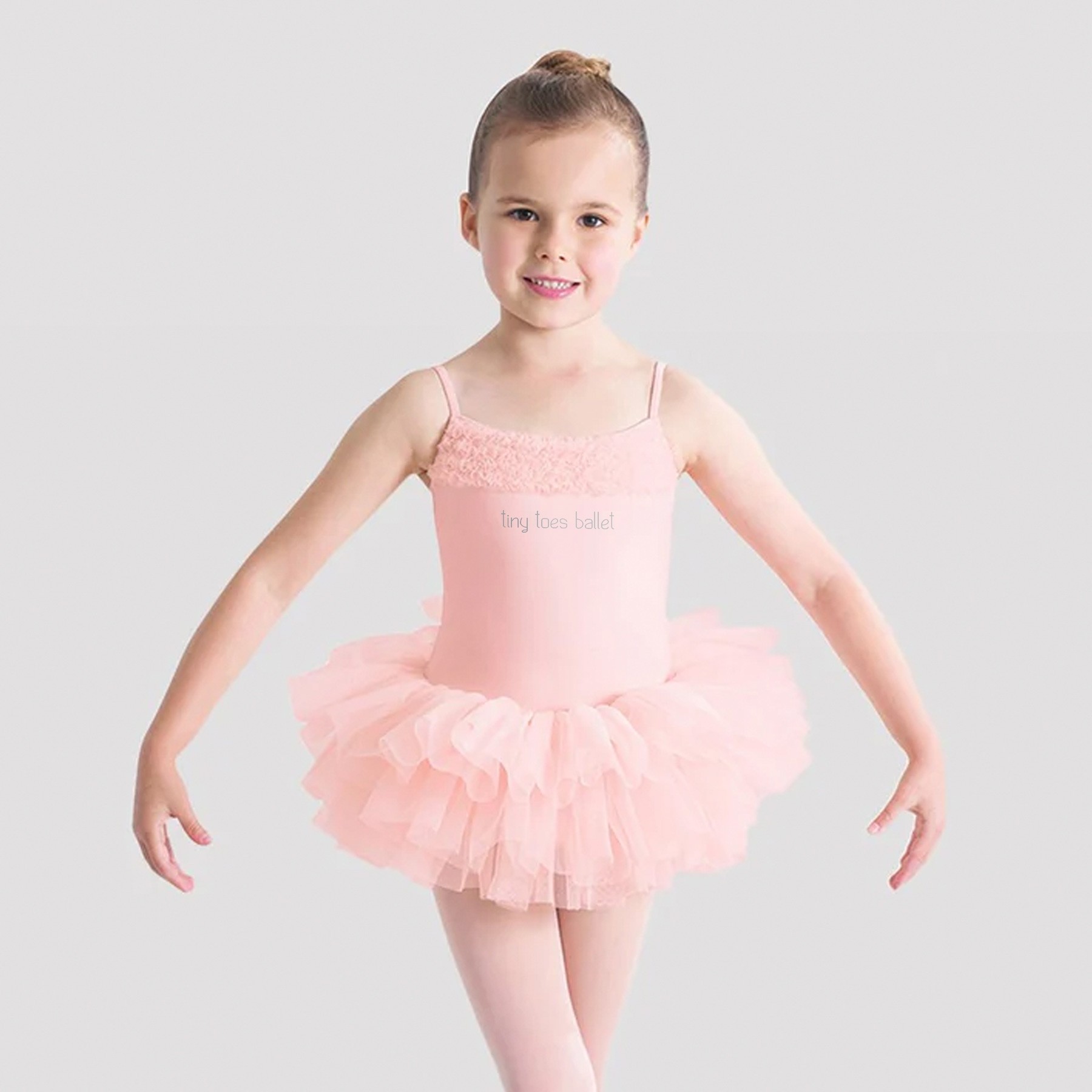 Tiny Toes Desdemona Girls Tutu Leotard (Pink)