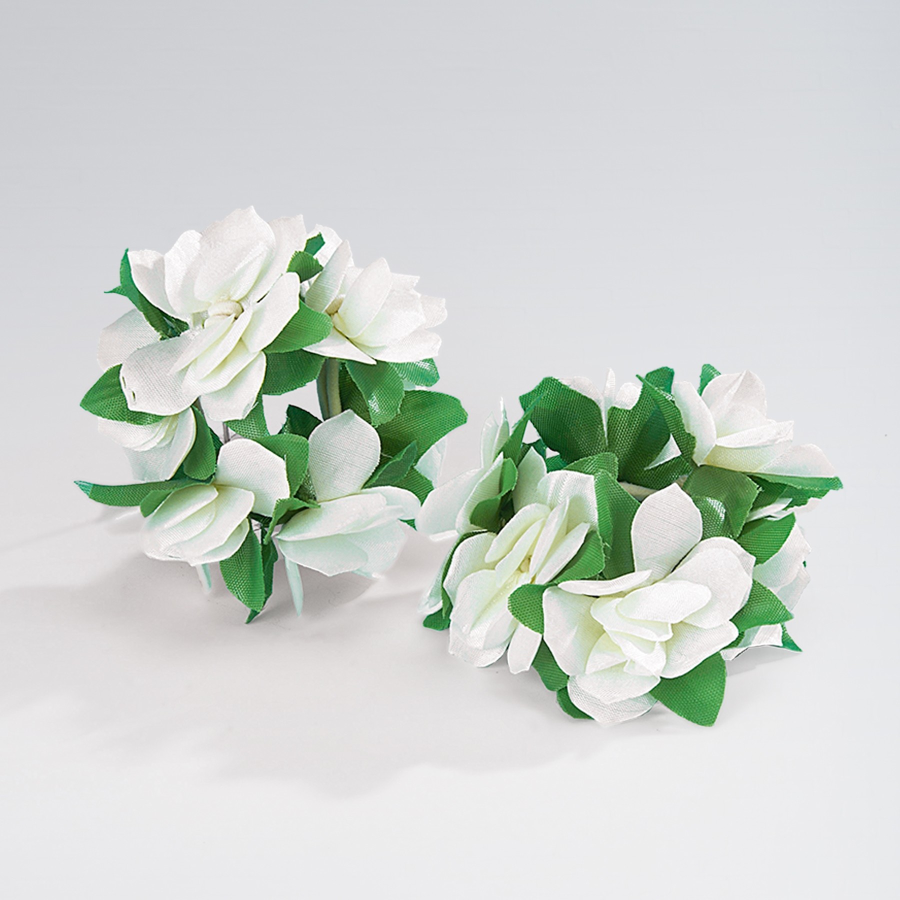 Flower Scrunchies Pair - Cream