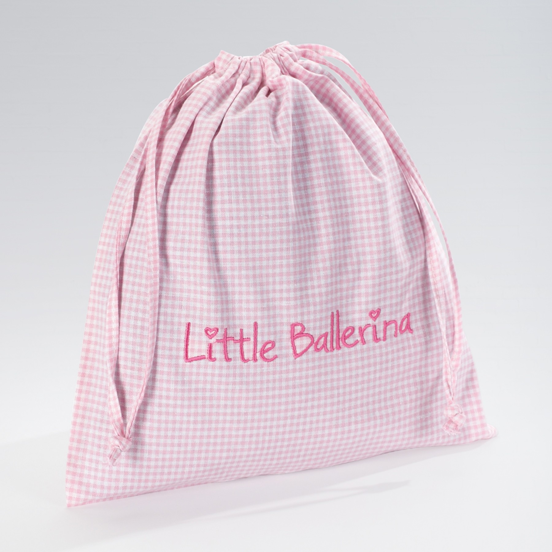 Little Ballerina Large Gingham Bag Pink