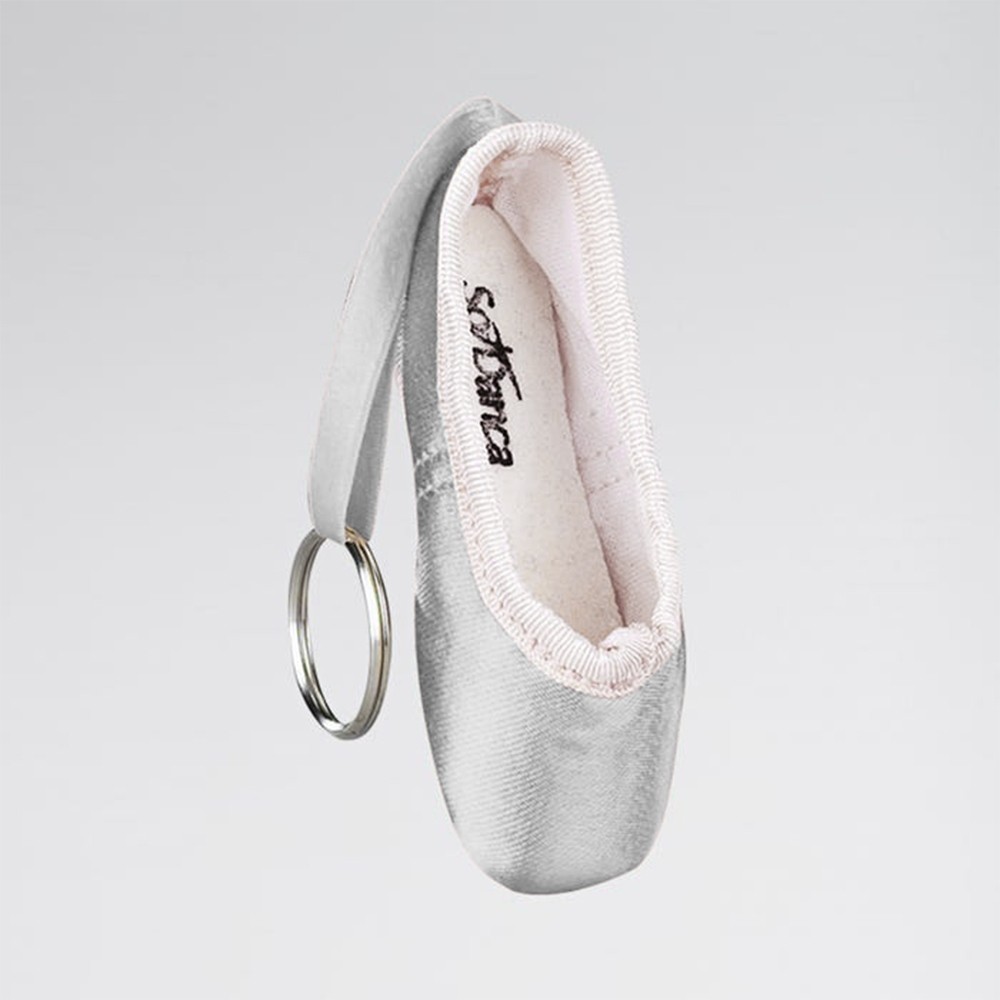 Silver Pointe Shoe Keyring