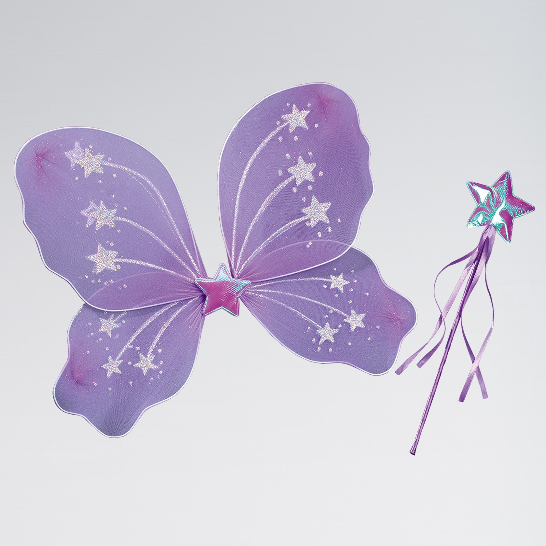 Lilac Star Wings and Wand Set