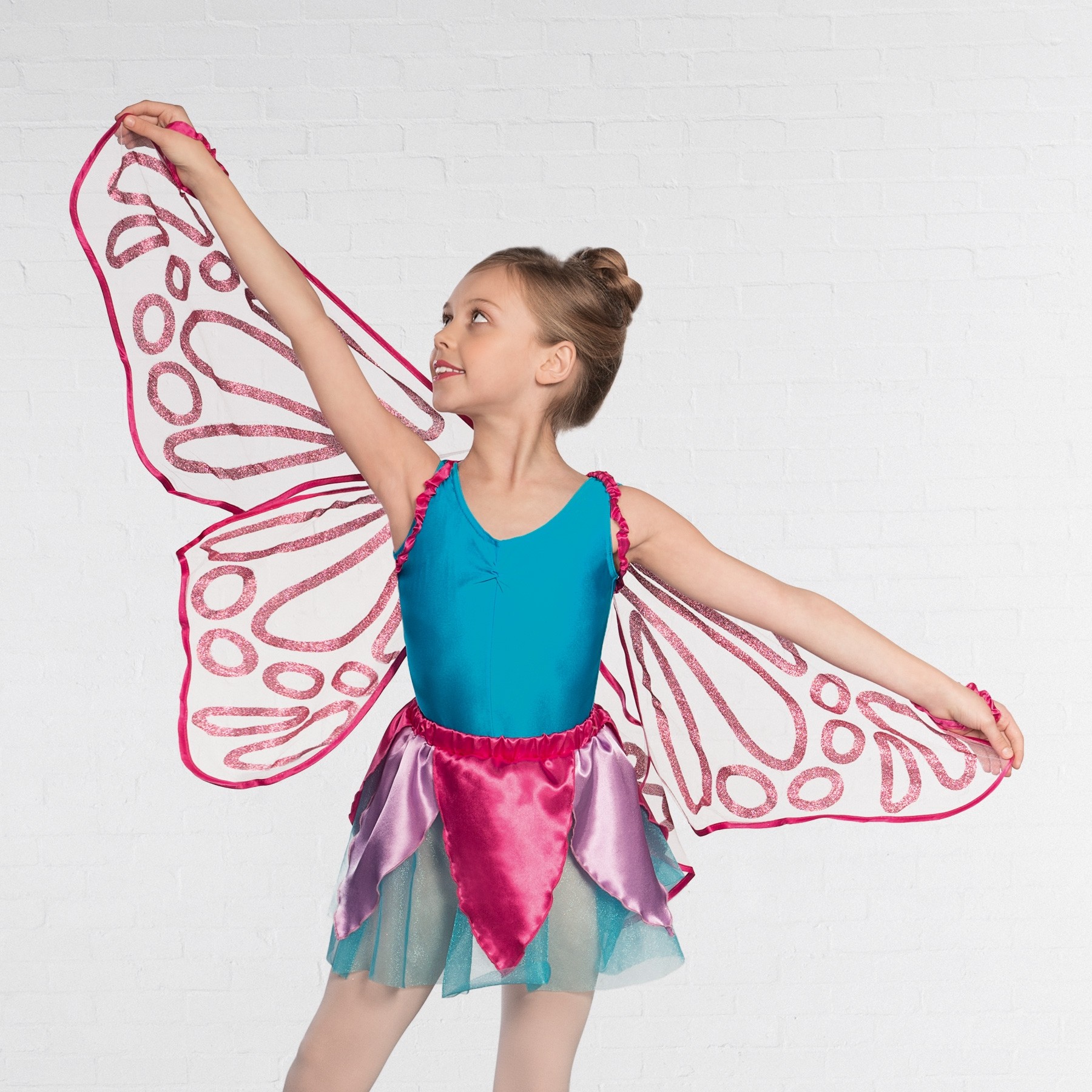 Floating Wings with Glitter Pink