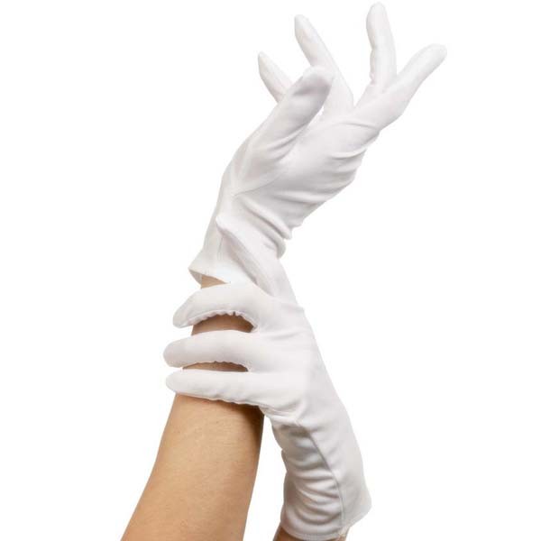 White Short Gloves - Child