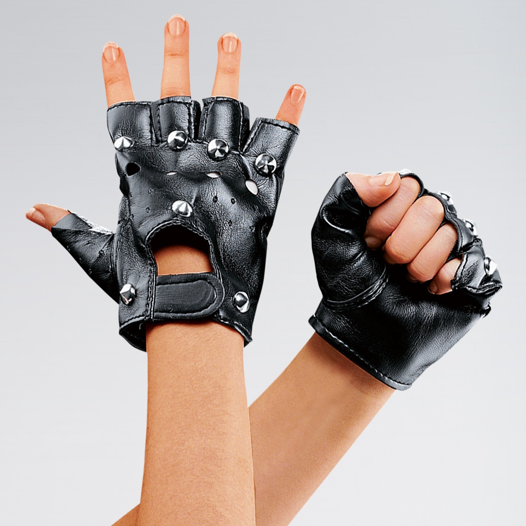 Studded Punk Gloves