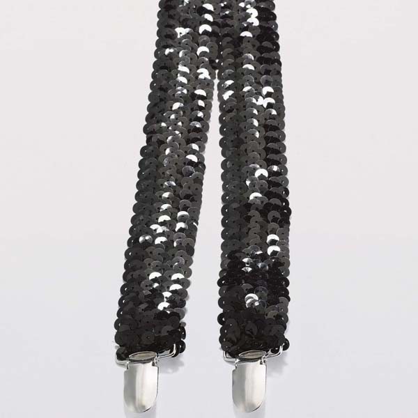 Black Sequin Braces