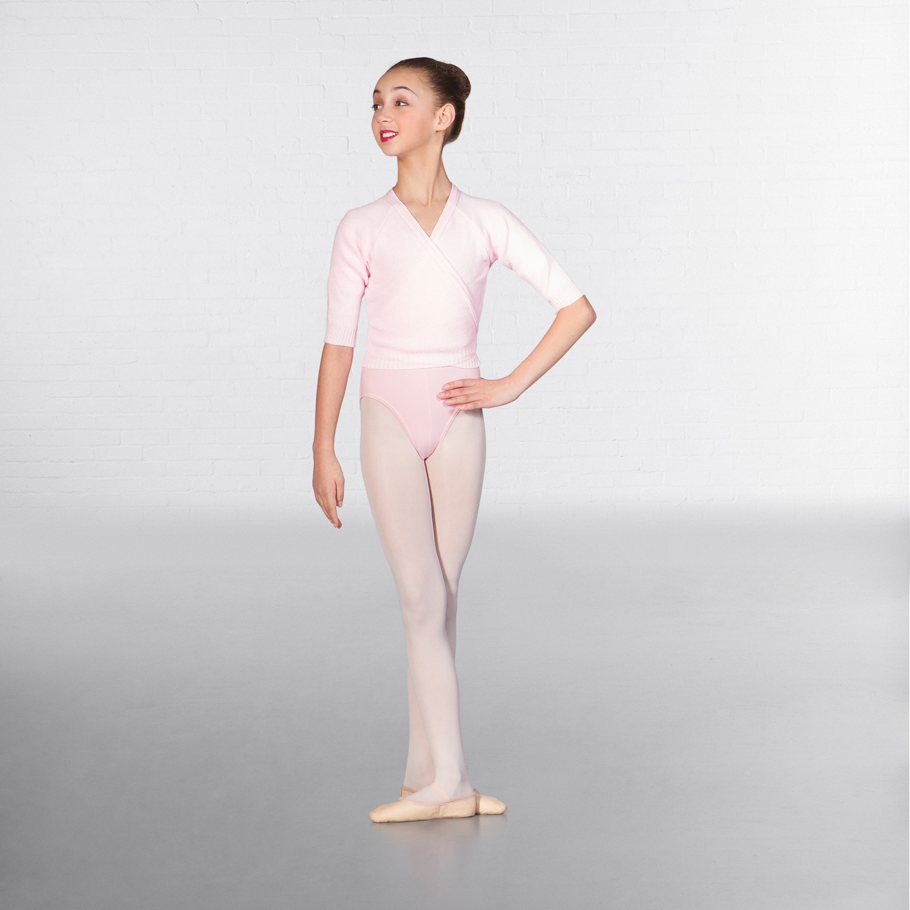 1st Position 3/4-Ärmel Wickeljäckchen (Pale Pink)