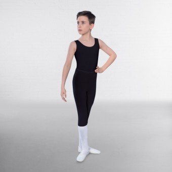 1st Position Male Sleeveless Scoop Neck Leotard (Black)
