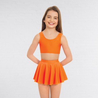1st Position Dance Crop Top - Flo Orange Size 1
