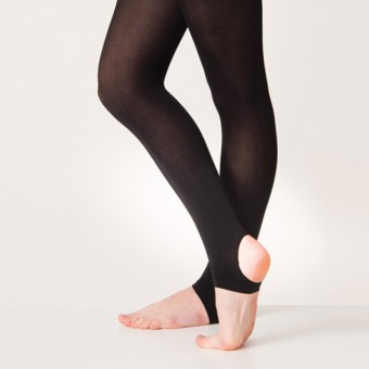 Silky Matt Stirrup Tight (Black)