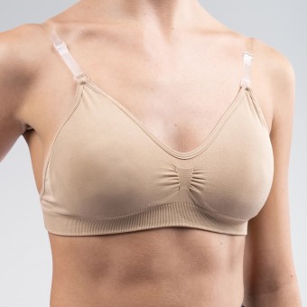 Silky Clear Back Bra with Padding (Nude)
