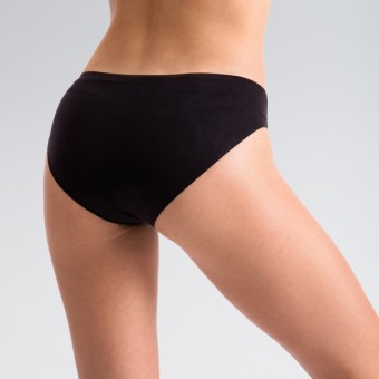 Silky Invisible High Cut Brief (Black)