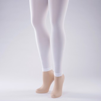 Footless Tights 40 Denier - Adult One Size White