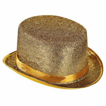 Gold Lurex Top Hat