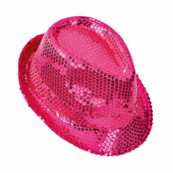 Sequin Trilby Hat Silver