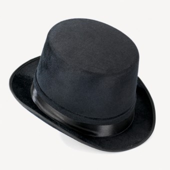 Black Velour Top Hat