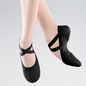Bloch Pro Elastic Ballettschuhe aus Leinen (Black)