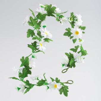 Artificial Daisy Garland - White