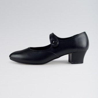 1st Position Cuban Heel PU Character Shoes with Button