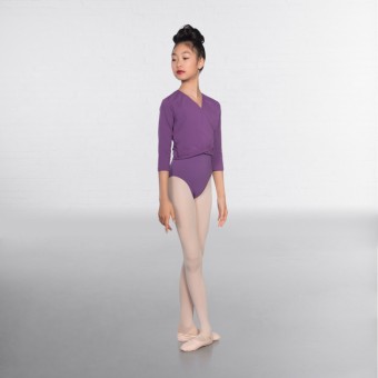 1st Position Cotton/Poly X Over Cardigan 3/4 length sleeves (Lavender)