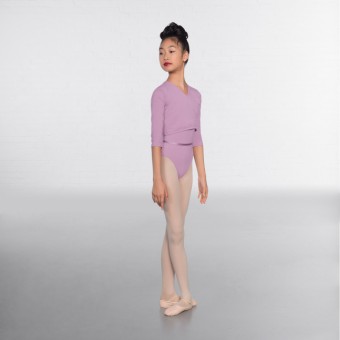 1st Position Cotton/Poly X Over Cardigan 3/4 length sleeves (Lilac)