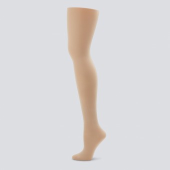 Capezio Ultra Soft Self Knit Waistband Footed Tight (Nude)