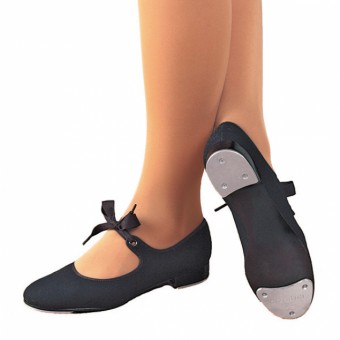 Capezio Canvas Jr Tyette Tap Shoes - Black