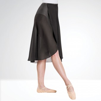 1st Position Self-Tie Wrap Skirt Black Adult One Size