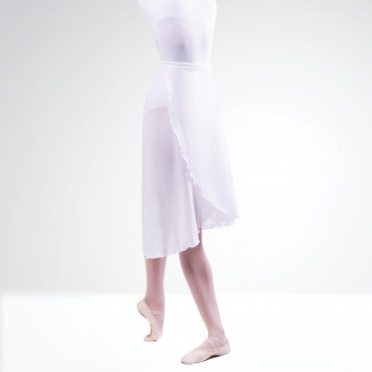 1st Position Chiffon Wrap Skirt White Adult One Size
