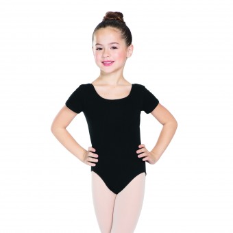 1st Position Seamless Rhinestone Cross Back Leotard (Black)