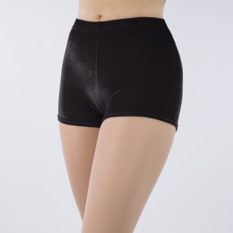 1st Position Jenna Stretch Velour Shorts (Black)