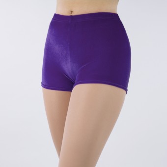 1st Position Jenna Stretch Velour Shorts (Purple)