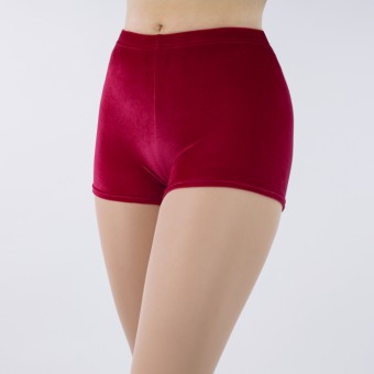 1st Position Jenna Stretch Velour Shorts (Red)