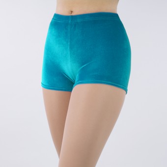 1st Position Jenna Stretch Velour Shorts (Turquoise)