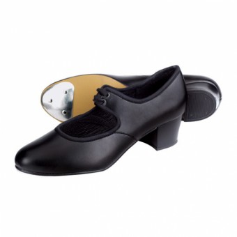 1st Position PU Cuban Heel Tap Shoes (Black)
