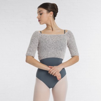 Intermezzo Cropped Knitted Warm-Up Top