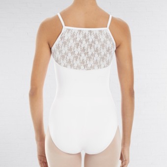 Intermezzo - Maillot con Tirantes Finos y Espalda de Encaje (White)