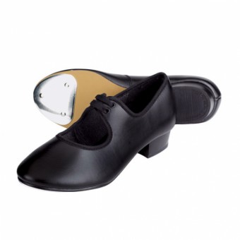1st Position Low Heel PU Tap Shoes (Black)