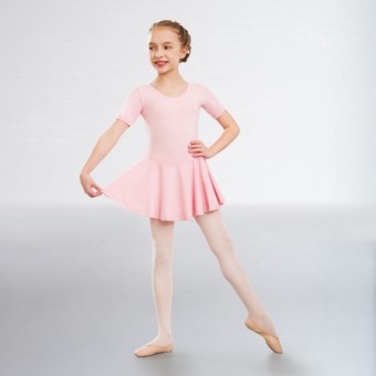1st Position Hannah Skirted Leotard Cotton (Pale Pink)