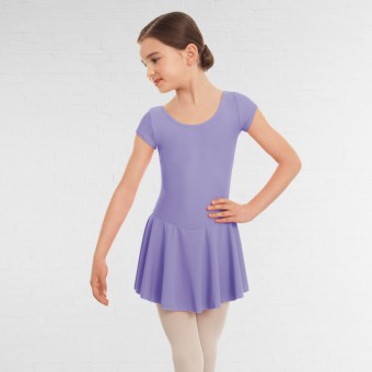 1st Position - Maillot Maddy de manga larga con falda (Nylon mate) (Lilac)